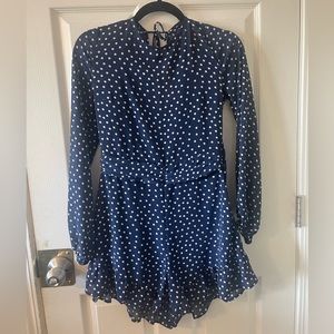 High Neck Open Back Long Sleeve Romper